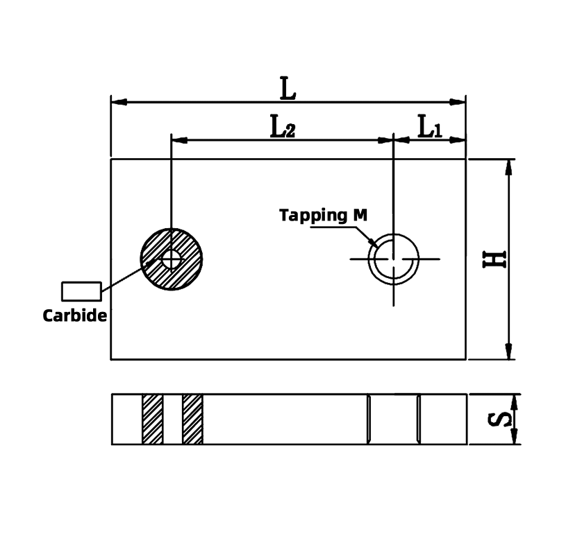 Cut-off Knife Drawing
